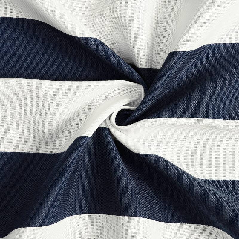Exclusive Fabrics Villanova Striped Grommet Waterproof Light Filtering Outdoor and Indoor Curtains (1 Panel)