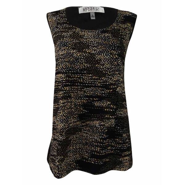 Shop Kasper Women S Plus Size Knit Shell Top 2x Black Multi