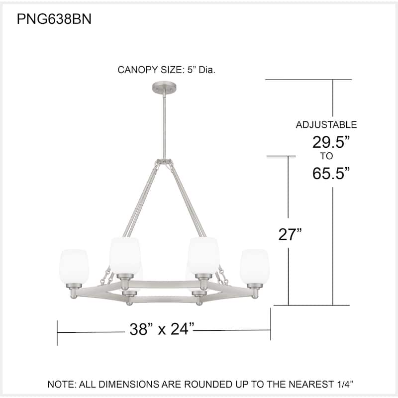 Penning 6-Light Brushed Nickel Island Light