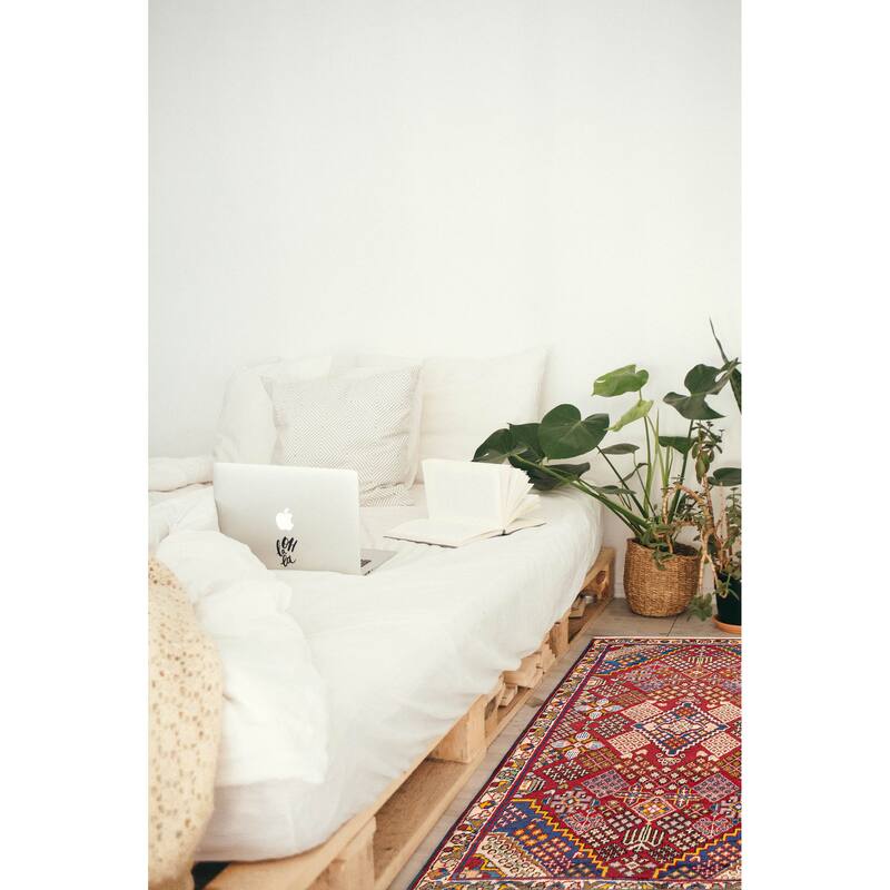 ECARPETGALLERY Hand-knotted Anadol Red Wool Rug - 4'3 x 6'5