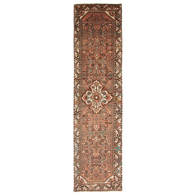 ECARPETGALLERY Hand-knotted Andelz Copper Wool Rug - 2'5 x 9'7 - Copper - 2'5 x 9'7