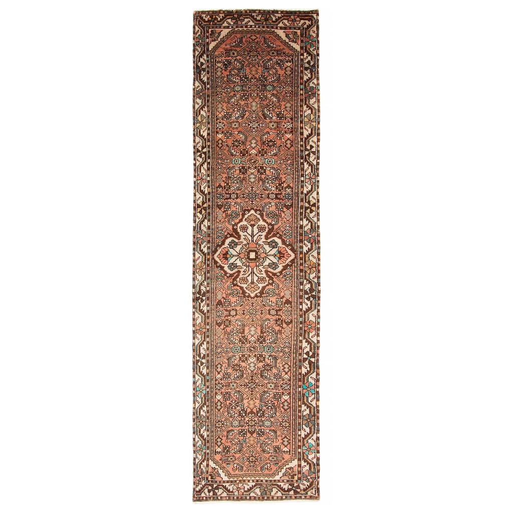 ECARPETGALLERY Hand-knotted Andelz Copper Wool Rug - 2'5 x 9'7
