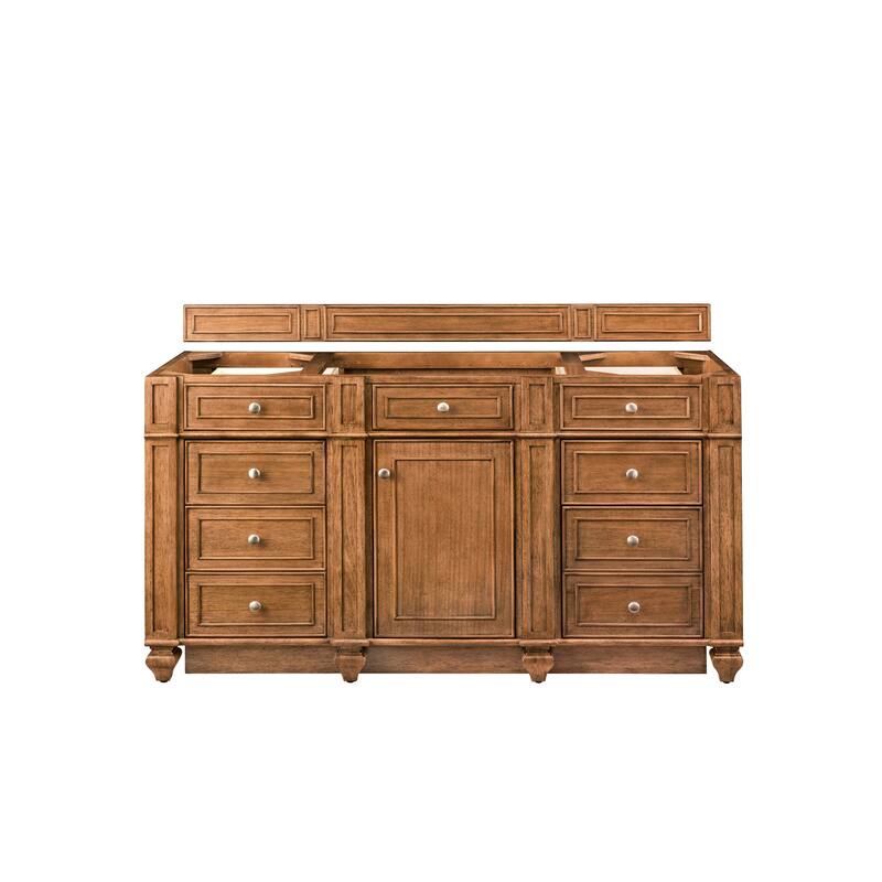 James Martin Vanities Bristol 60" Single Vanity, Saddle Brown - Saddle Brown Cabinet Base Only - No Top
