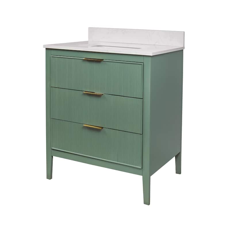 Evelyn 30-inch Vanity with Engineered Marble Top