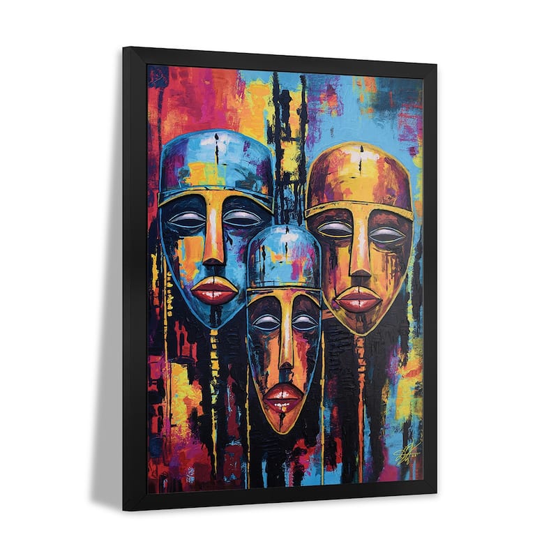 Trio Of Faces Premium Framed Poster by DionJa'y