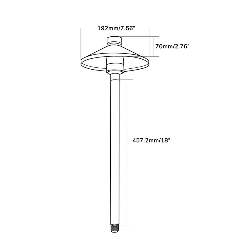 18" Antique Brass Outdoor Landscape Path Light G4 Bulb Compatible, IP65 Weatherproof - Antique Brass