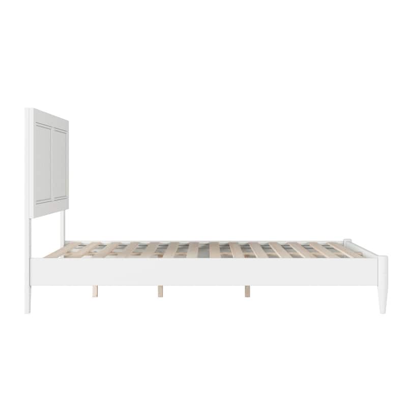 Berkshire Full Solid Wood Low Profile Platform Bed in White