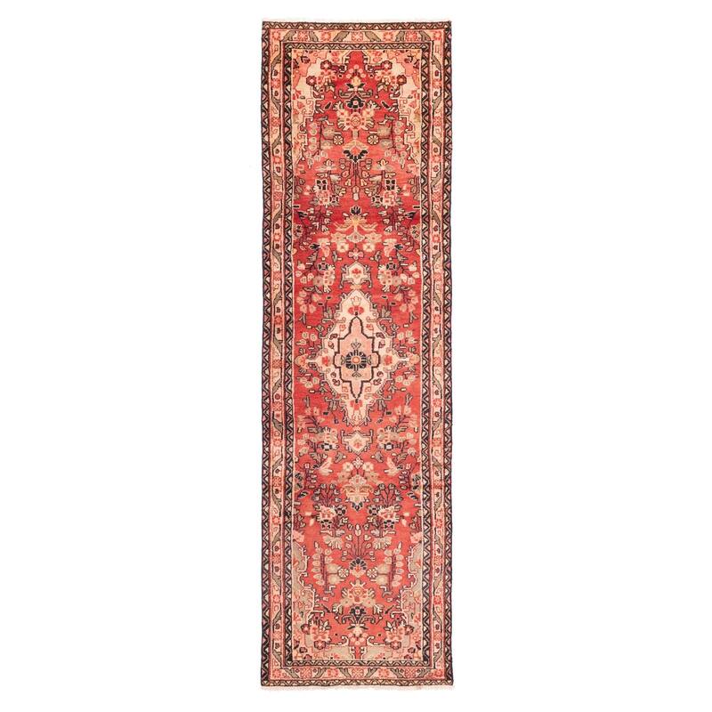 ECARPETGALLERY Hand-knotted Andelz Light Red Wool Rug - 2'7 x 9'8