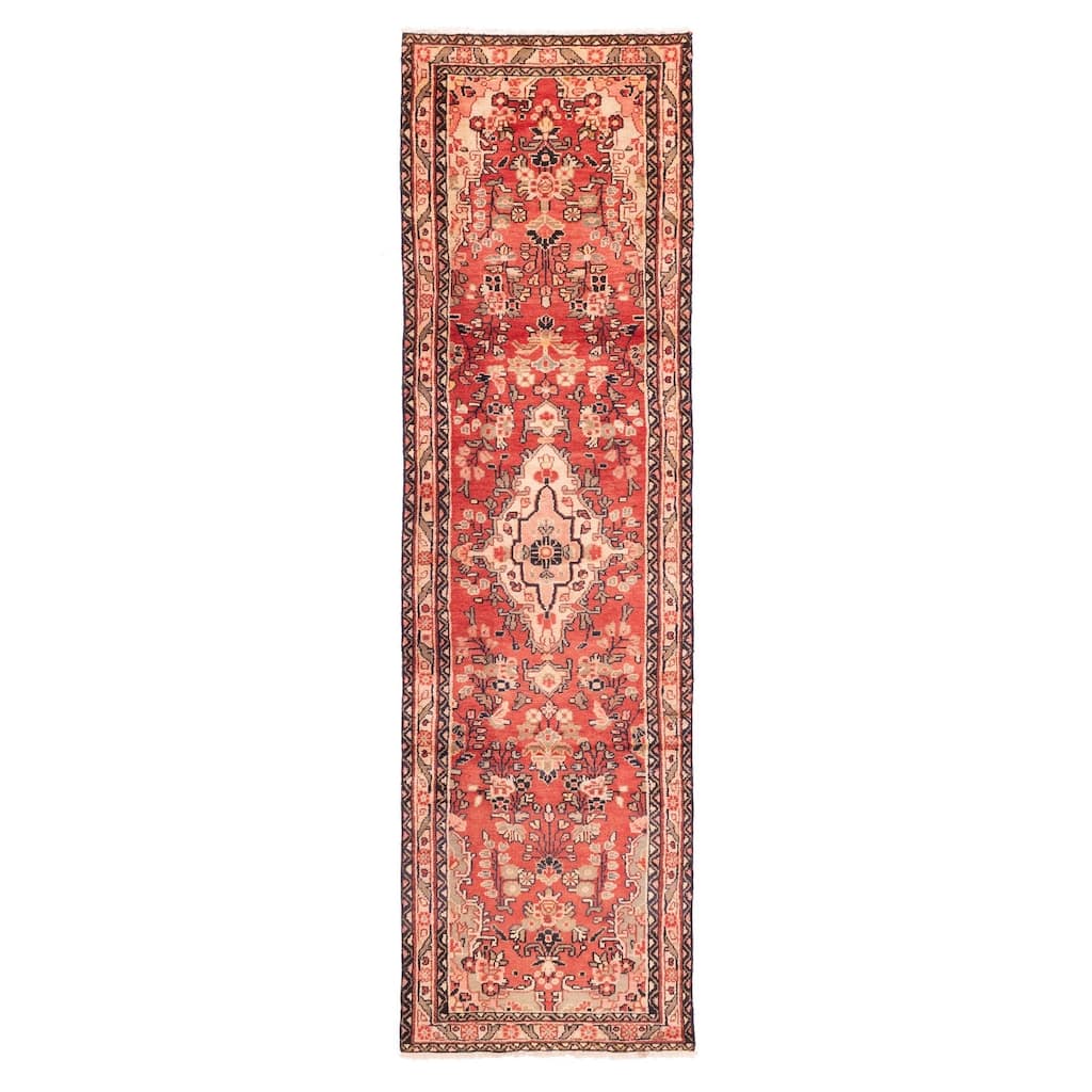 ECARPETGALLERY Hand-knotted Andelz Light Red Wool Rug - 2'7 x 9'8