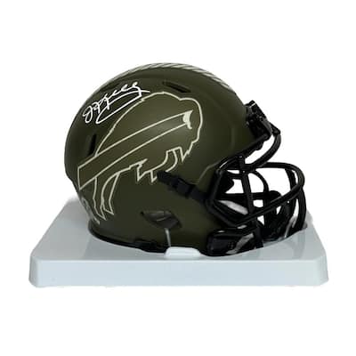Jim Kelly Signed Buffalo Bills Salute To Service Speed Mini Helmet