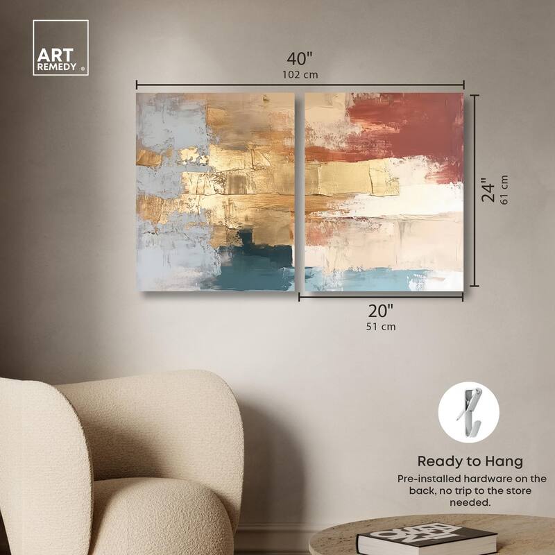 Earthy Glow II Canvas Set of 2 by Art Remedy, Gallery Wrapped