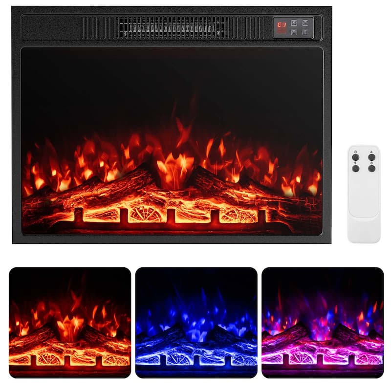 Costway 23" Electric Fireplace Insert with Remote Control Adjustable - See Details