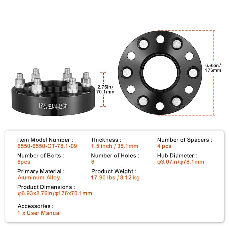 Wheel Spacers，Wheel Adapters Fit for Various Cars.