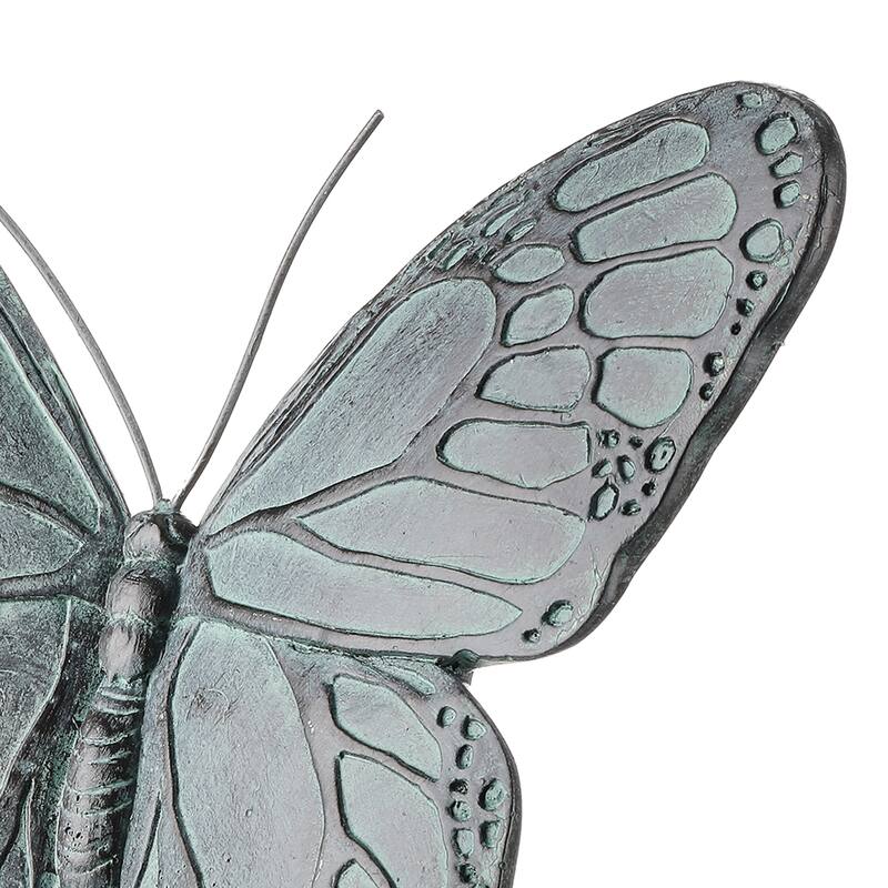 Resin 'Wood' Butterfly 7.5" Set of 2