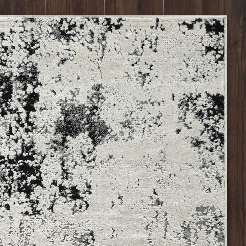 High-Low Pablo Rug - 2'7" x 10'0" - Ivory/Grey