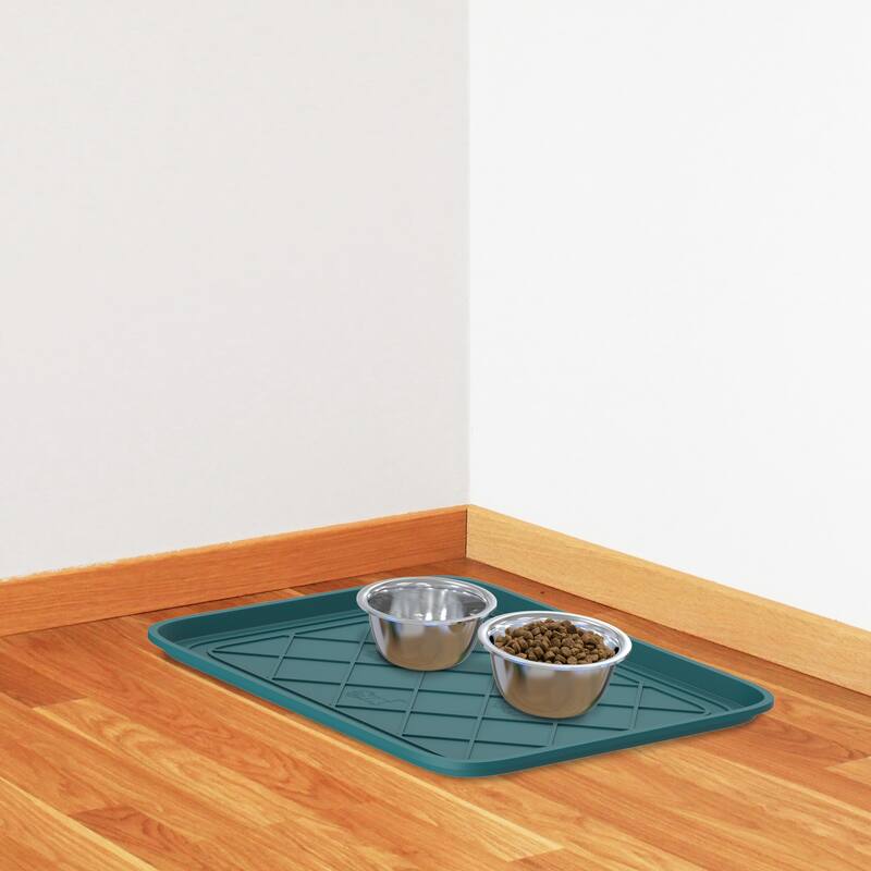 All Weather Boot Tray - Small Water-Resistant Plastic Utility Shoe Mat for Indoor and Outdoor Use by Stalwart (Gray)