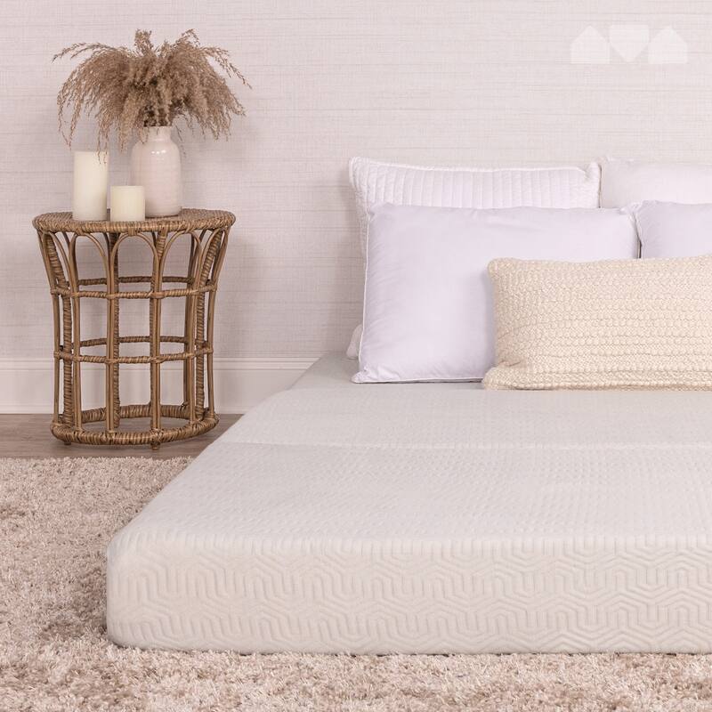 Milliard 4" Tri Folding Queen size Mattress with Ultra Soft Removable Cover