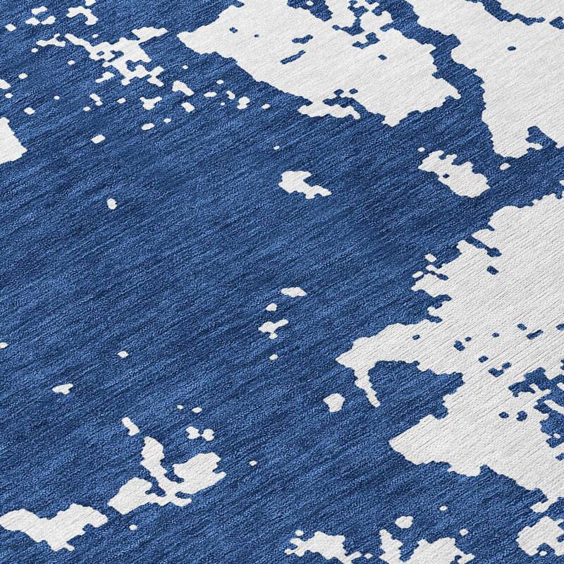 Machine Washable Indoor/ Outdoor Chantille Abstract Rug