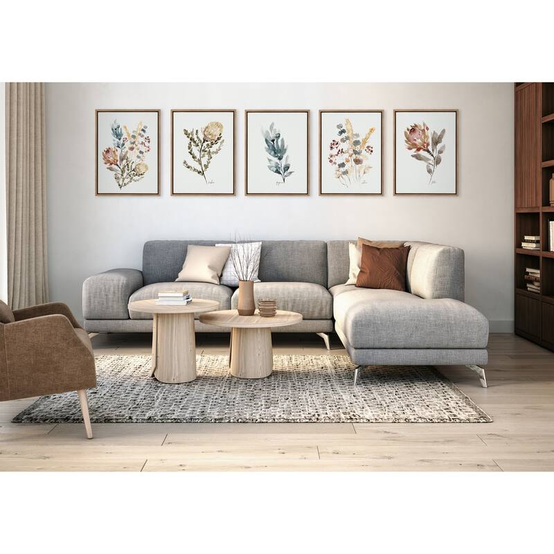 Kate and Laurel Sylvie Wildflower Bunch Framed Canvas by Sara Berrenson