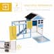 PawHut 48" Wooden Rabbit Hutch Bunny Cage with Waterproof Asphalt Roof, Fun Outdoor Run, Removable Tray and Ramp