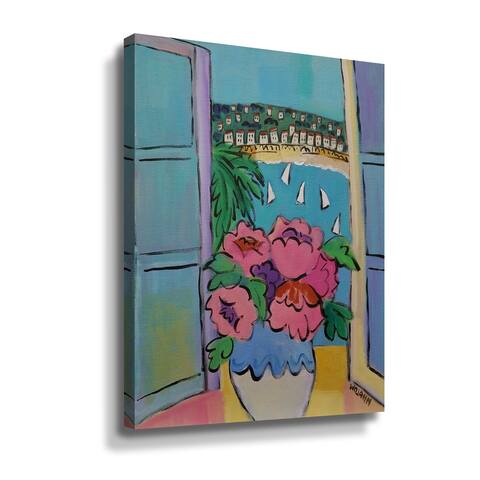 Flowers at the Window Gallery Wrapped Canvas