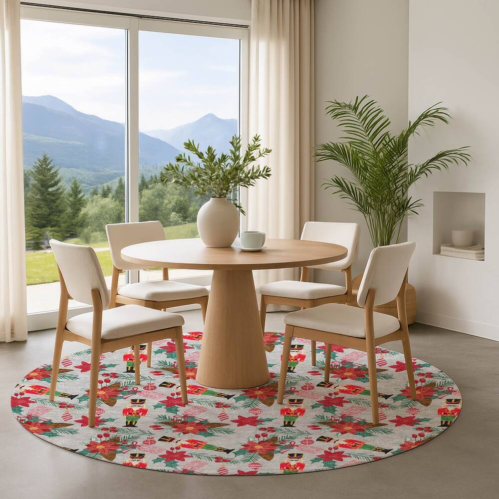Premium Washable Super Soft Holiday Nutcracker Mayfield Rug