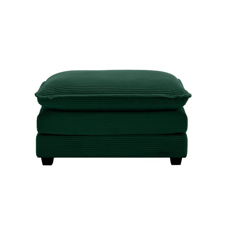 Ottoman Footstool in Corduroy Fabric, Can be Used with 2 Seater Sofas, 3 Seater Sofas and 4 Seater Sofas