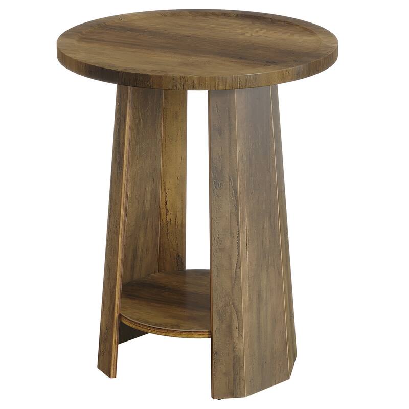 Round End Table Side Table Nightstand for Sofa Couch Living Room