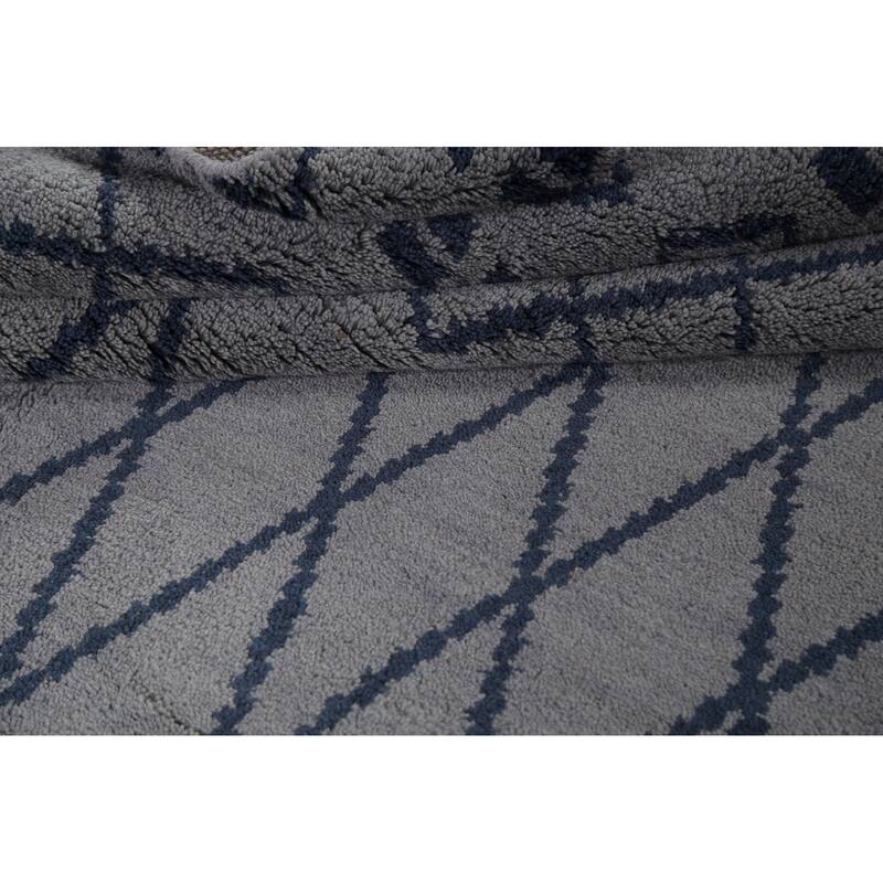 Modern Tribal Abstract Oriental Wool Area Rug Handmade Foyer Carpet - 5'1" x 8'3"