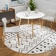 preview thumbnail 22 of 31, Livabliss Salcedo Bohemian Textural Plush Area Rug 6'7" Round - White - Round