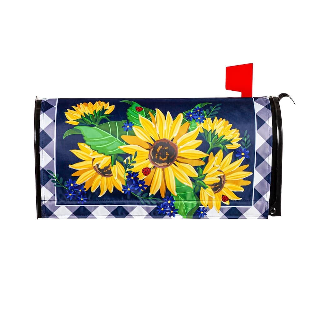 Sunflower Welcome Sublimated Mailbox Cover