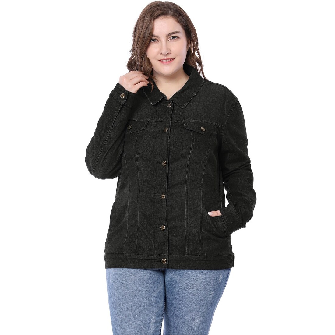 plus size jean jacket 4x