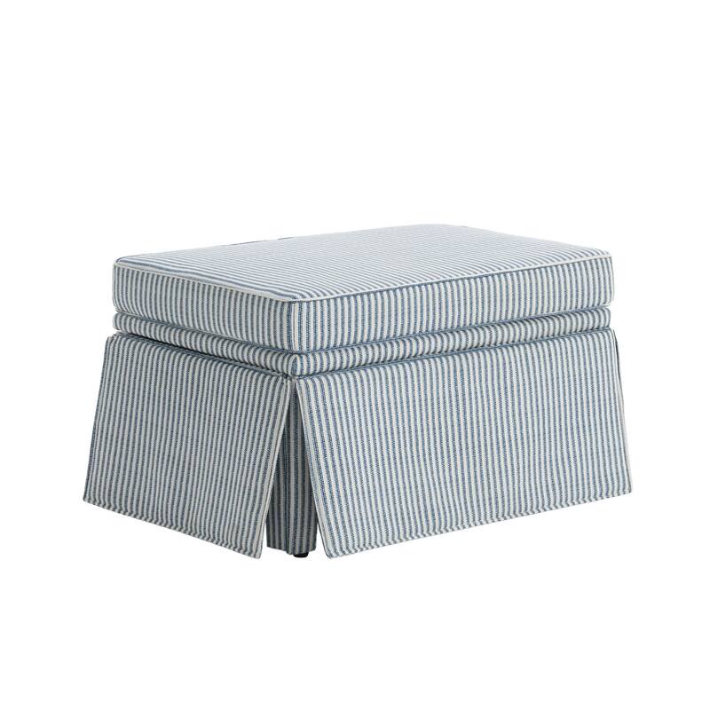 Modern Chenille Swivel Armchair and Storage Ottoman