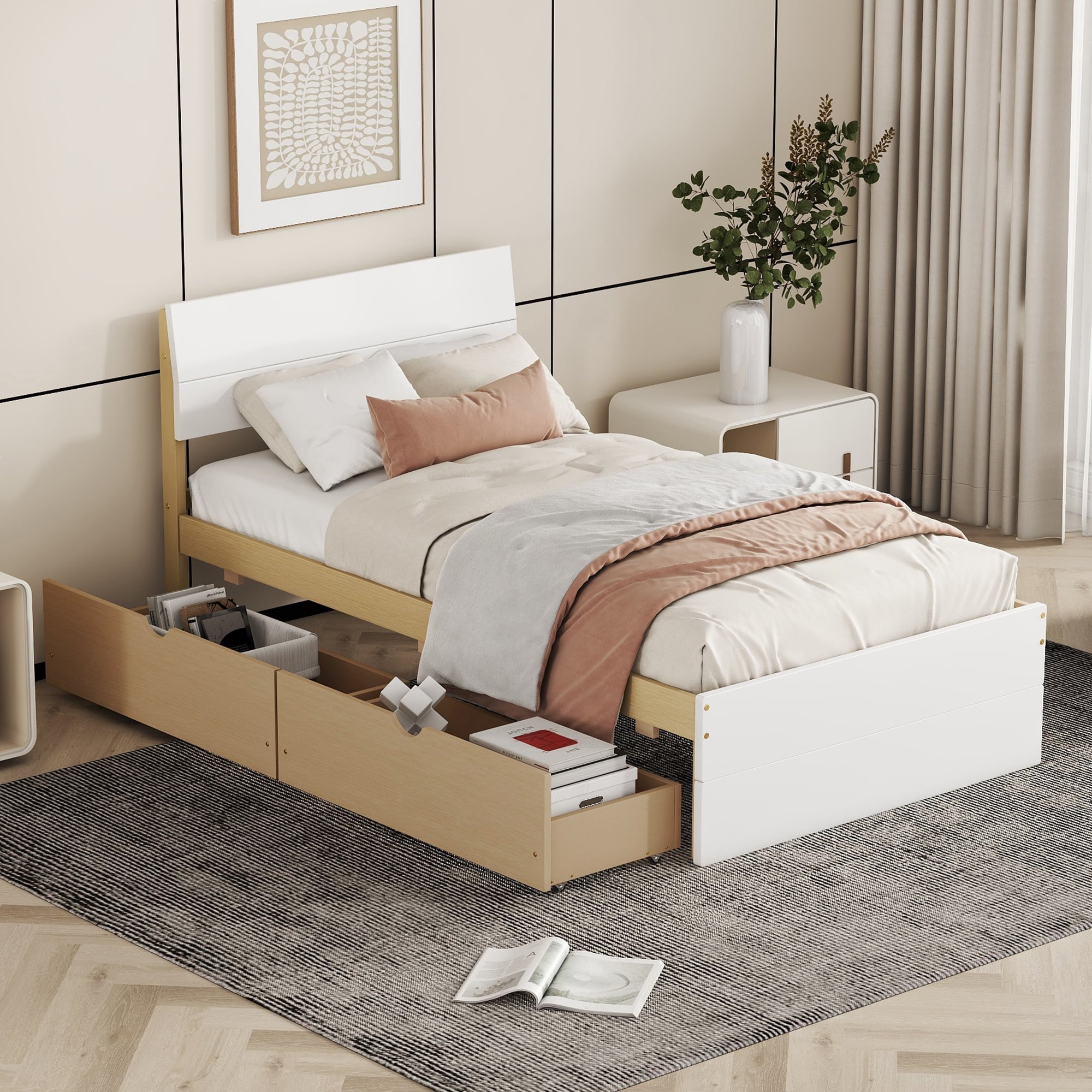 High headboard twin bed 2025