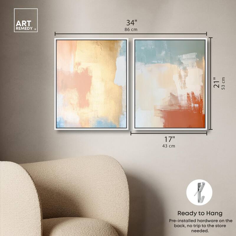 Painted Serenity I Canvas Set of 2 by Art Remedy