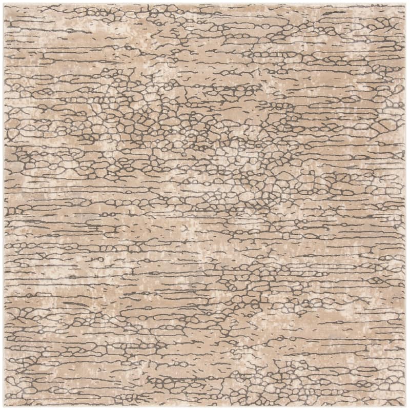 SAFAVIEH Meadow Silvina Modern Abstract Rug - 6'7" Square - Beige