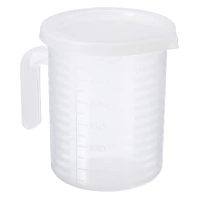Graduated Beaker, 250ml PP Plastic Liquid Measuring Cup Double Sided Graduations - Transparent