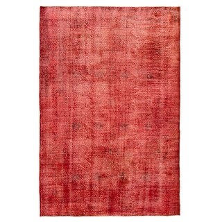 ECARPETGALLERY Hand-knotted Color Transition Red Wool Rug - 5'7 x 8'4 ...