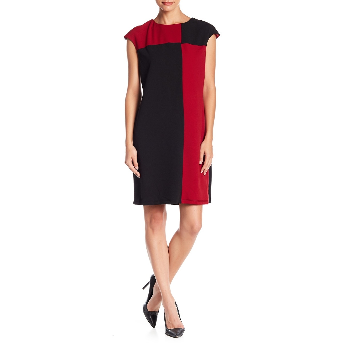 color block shift dress