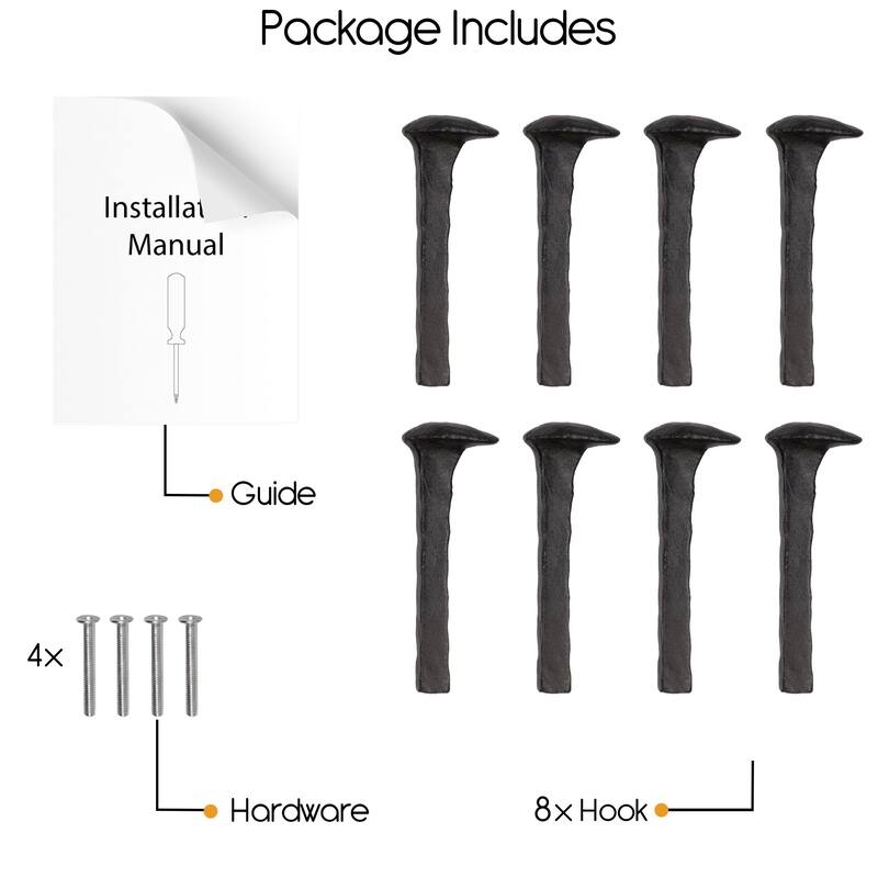 Rustic State Cast Iron Ray Screw-in Hook