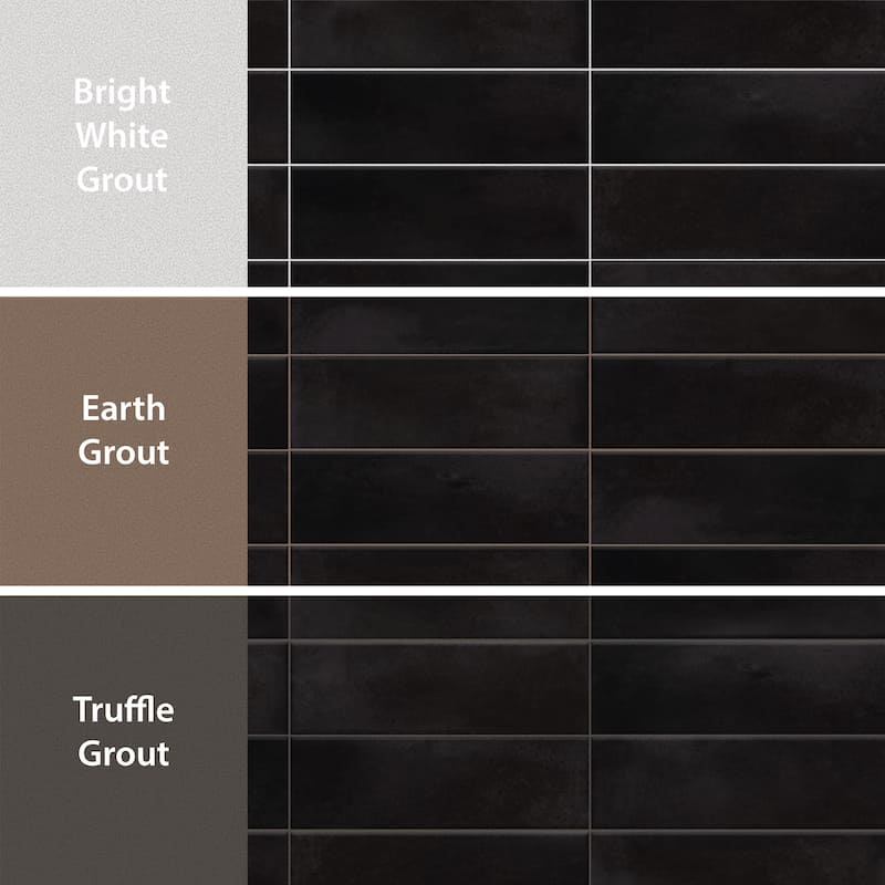 Merola Tile Coco Glossy Black Hat 2" x 5-7/8" Porcelain Wall Tile