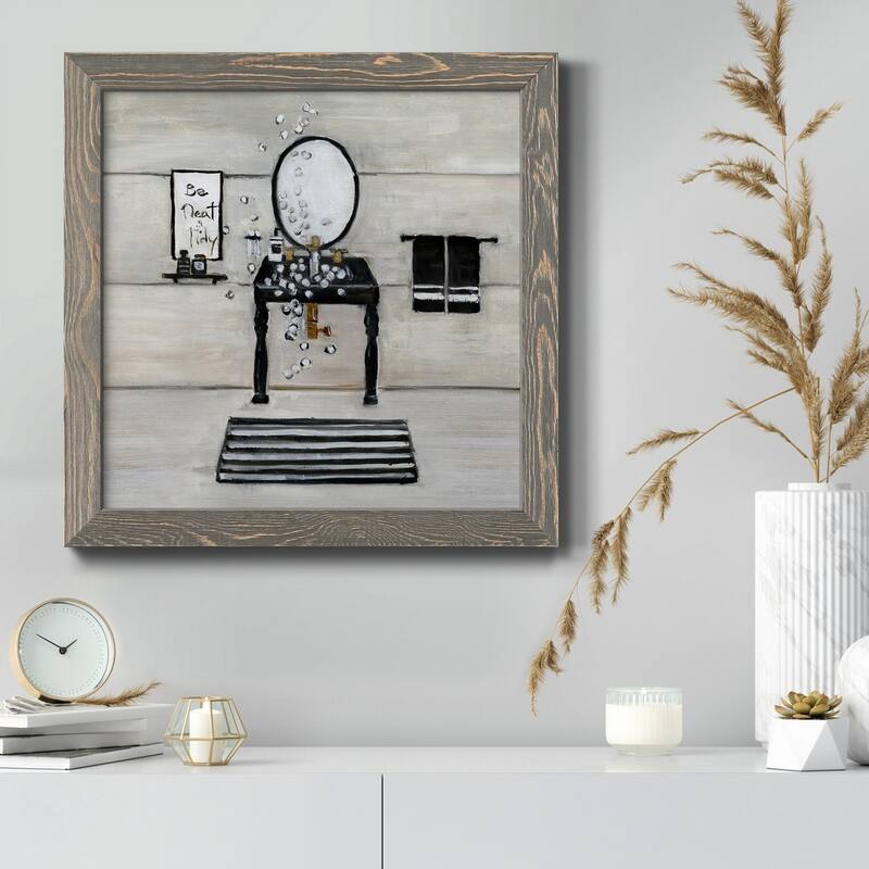 Neat and Tidy Bath-Premium Framed Canvas - Ready to Hang