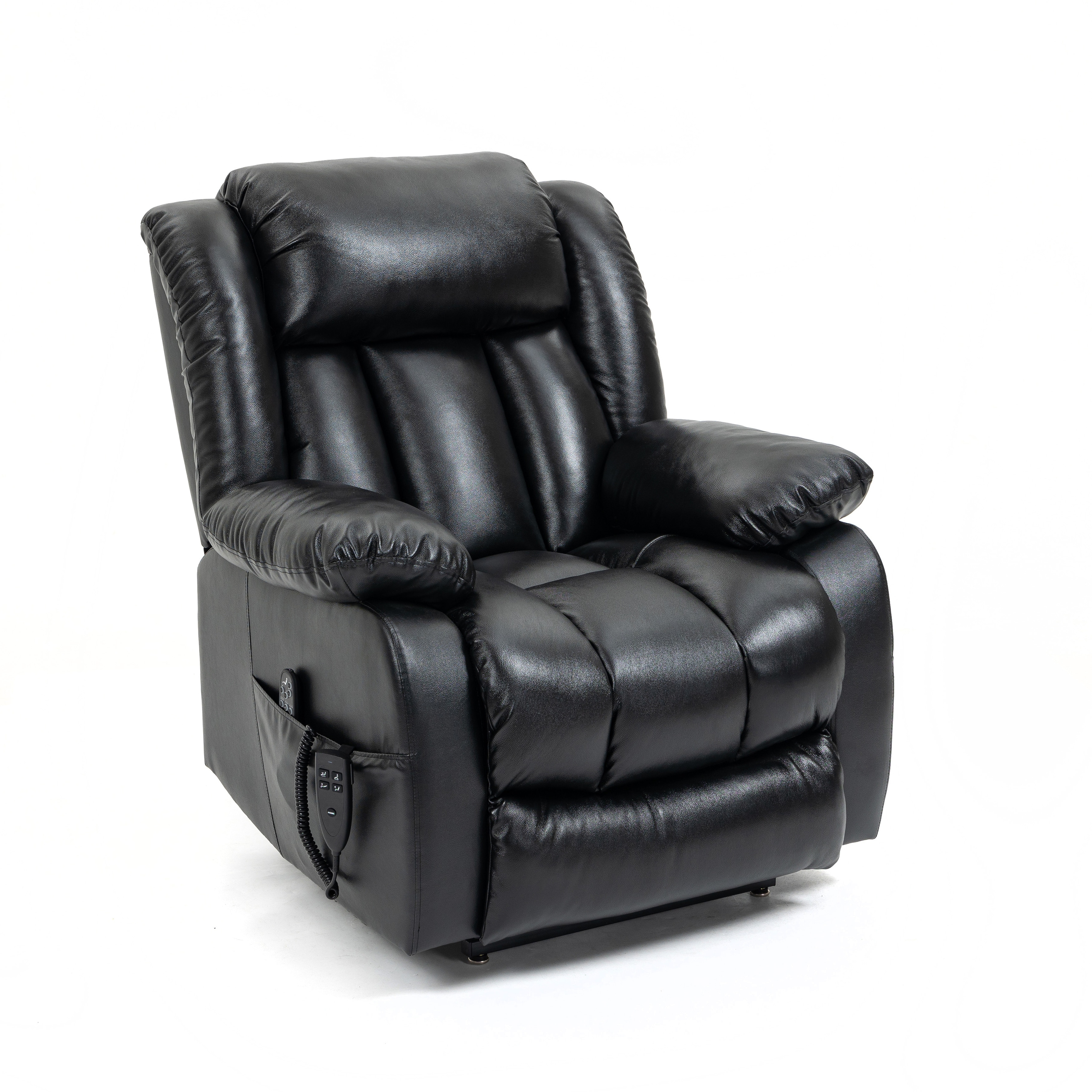 Black leather lift chair store
