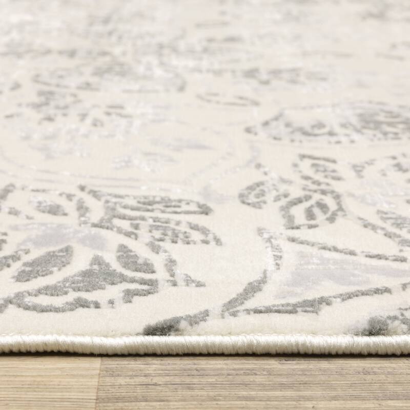 Style Haven Cosette Center Floral Medallion High-Low Pile Area Rug