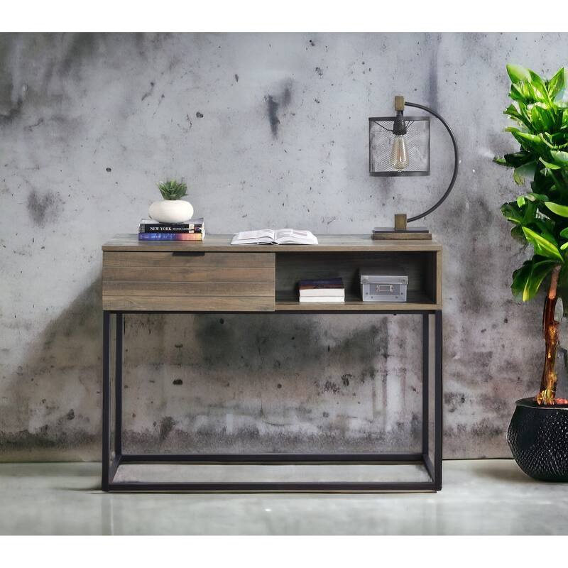 Versatile Rustic Writing Desk with Sturdy Construction and Practical Storage