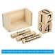preview thumbnail 3 of 3, Vintage Wood Block Perpetual Calendar, Reusable Wooden Blocks 3.7"