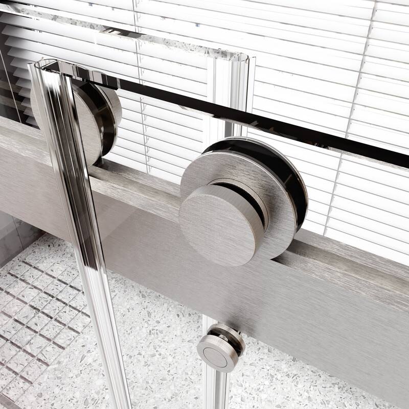 68"-72" x 76" Frameless Double Sliding Shower Door