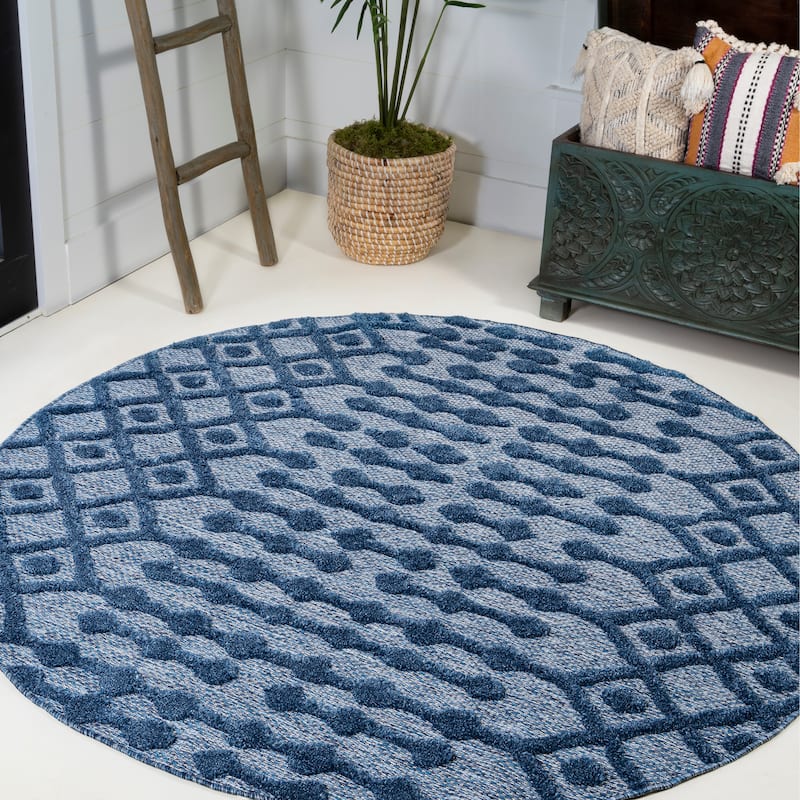 JONATHAN Y Portmany Moroccan Diamond Indoor/Outdoor Area Rug
