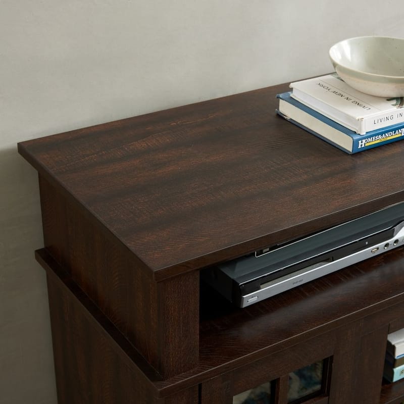 58.25 Inch Classic TV Stand with 23-Inch Fireplace Insert