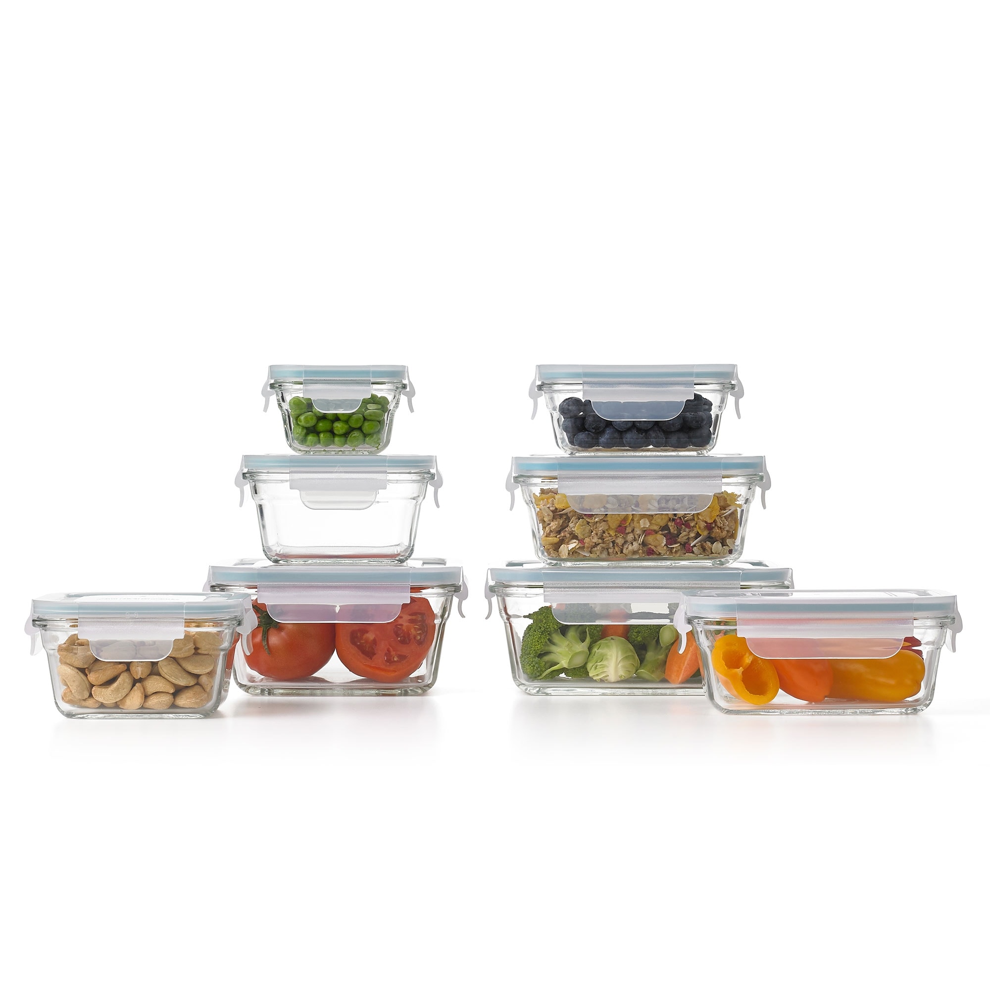 Glasslock Oven and Microwave Safe Glass Food Storage Containers 28 Piece Set - Thumbnail 4